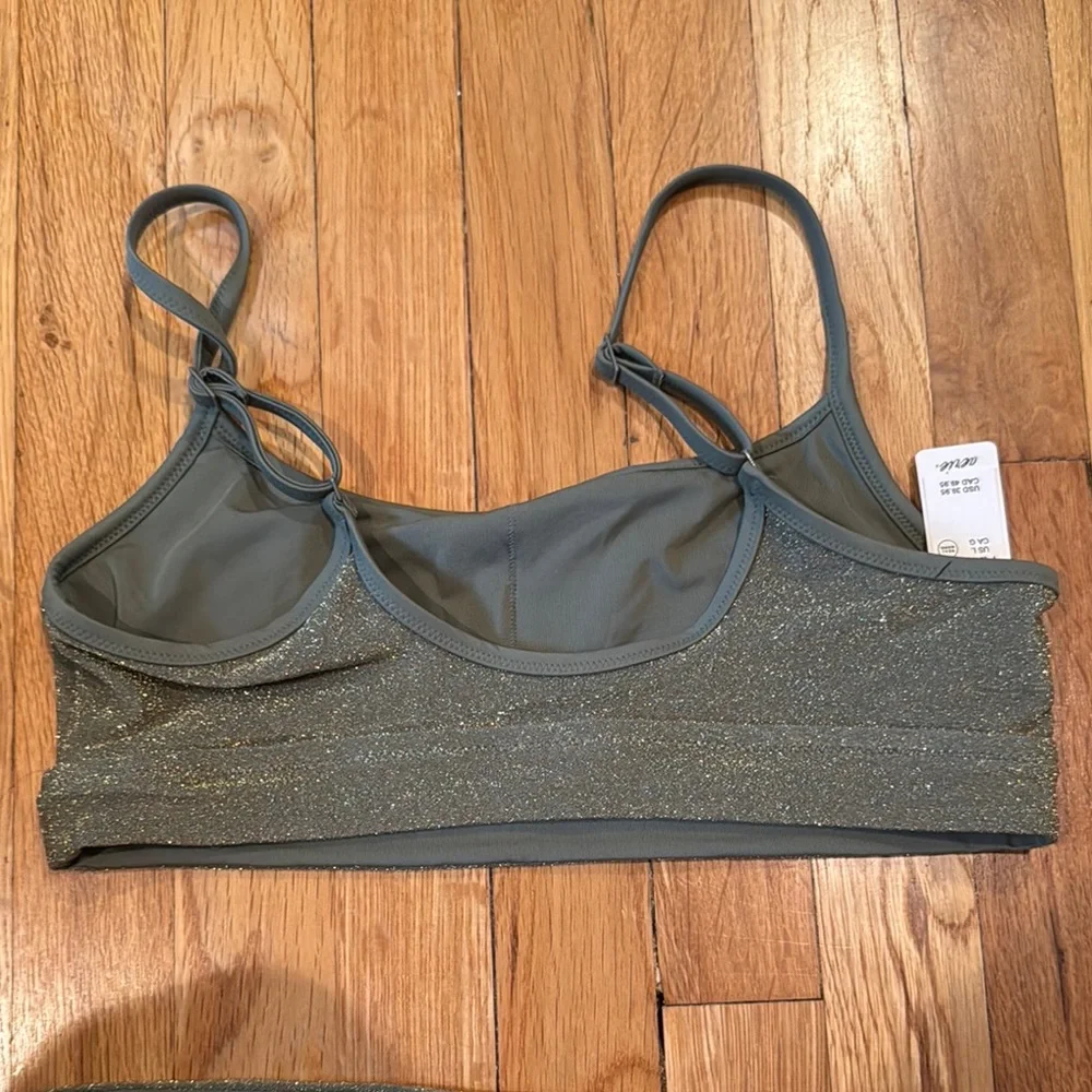 Aerie Glittery Olive Bralette - Picture 3 of 7